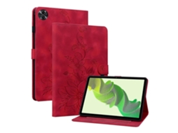Capa De Couro Com Relevo Lily Para Tablet Realme Pad 2 De 11,5 Polegadas