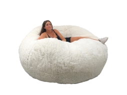 Pufe Gigante Pele Sintética Bananair Branco 160 Cm