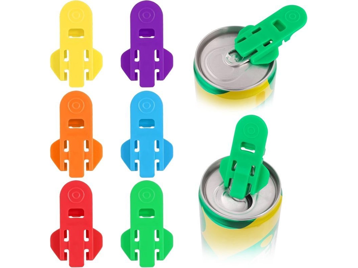 6 Abridores De Latas Manuales Fáciles, Abridores De Latas De Plástico Codificados Por Color Para Bebidas