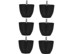 Conjunto De 6 Pés Móveis Com Rosca, Em Plástico, Ajustáveis, Para Substituição De Pés Sofá, Cadeira, Armário E Mesa