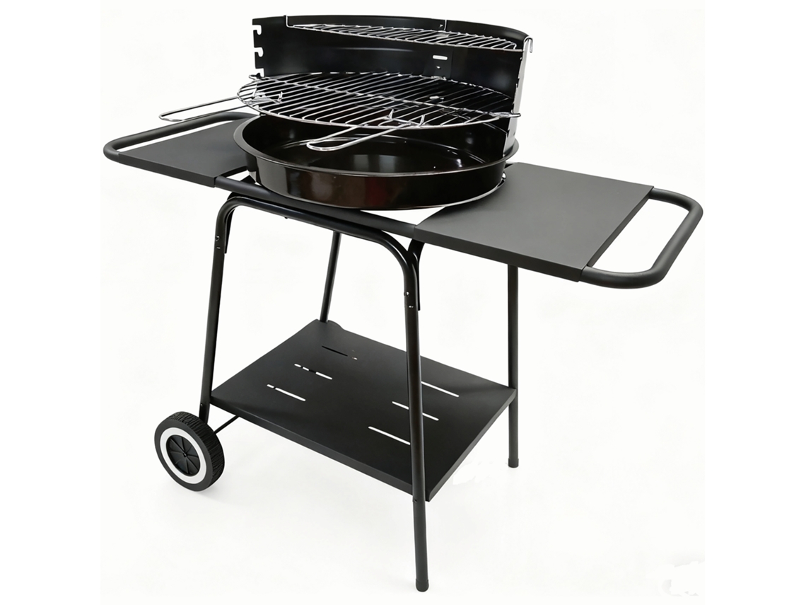 Churrasqueira Carvão 2 Grelhas 95x48x83cm Preto Miramar COLEÇÃO BBQ
