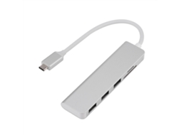 Aetheria hub Usb c 2 em 1 com 3 Portas Usb 3.0 e Slots para Cartões Tf/sd