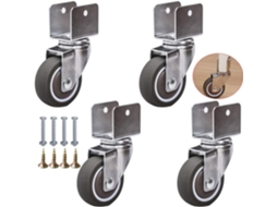 Mato De U Para Móveis, Rodízios Giratórios De Borra, (1,5 Polegadas), 38 Mm, Borracha, Com Freio