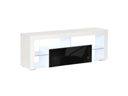 Suporte Para Tv 55 Polegadas Com Mesa Led, 6 Cores, Dimensões 140x35x52 Cm, Perfeito Para Sala De Estar Moderna.