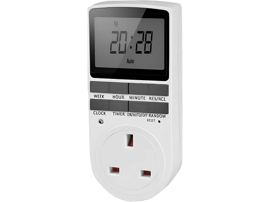 Tomada Programável Com Timer Digital E Display Lcd, Para Uso Doméstico Em Ambientes Internos, 1 Unidade