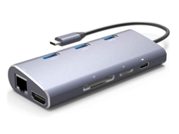 Lurelia Hub Usb-c 8 Em 1 Com 4k, 1080p, Hdmi, Ethernet Gigabit, Usb 3.0, Sd/tf, Pd Para Macbook
