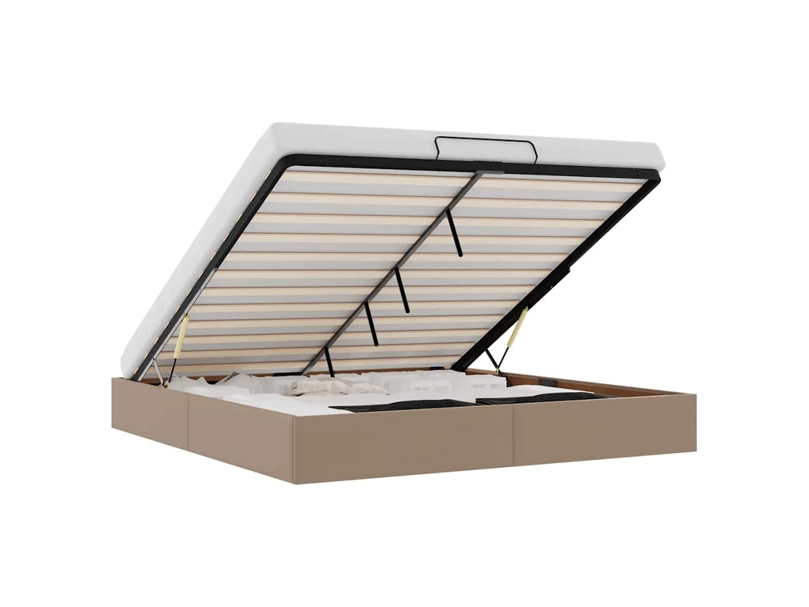 Ottoman Bed Frame, Ottoman Bed Frames Vidaxl Marrom Couro Artificial (200 X 200 Cm)