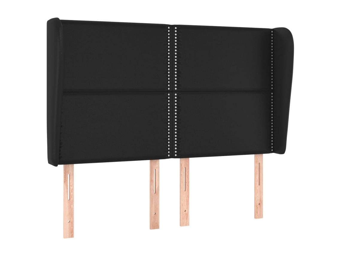 Headboard, Headboards Vidaxl Preto Couro Artificial (147 X 23 X 118/128 Cm)