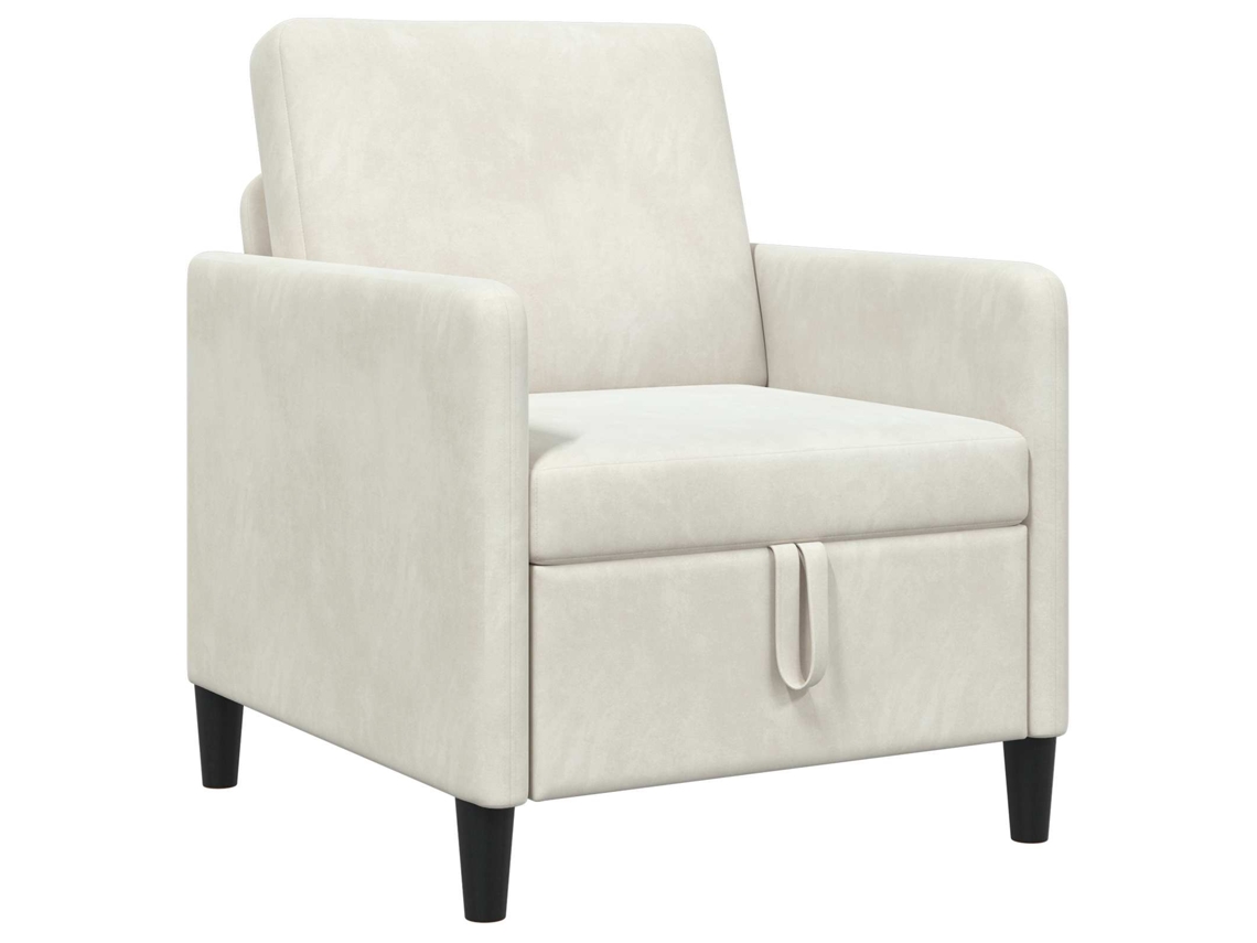 Sofa com Armazenamento Creme 72 X 78 X 87 Cm Poliéster SYFAX
