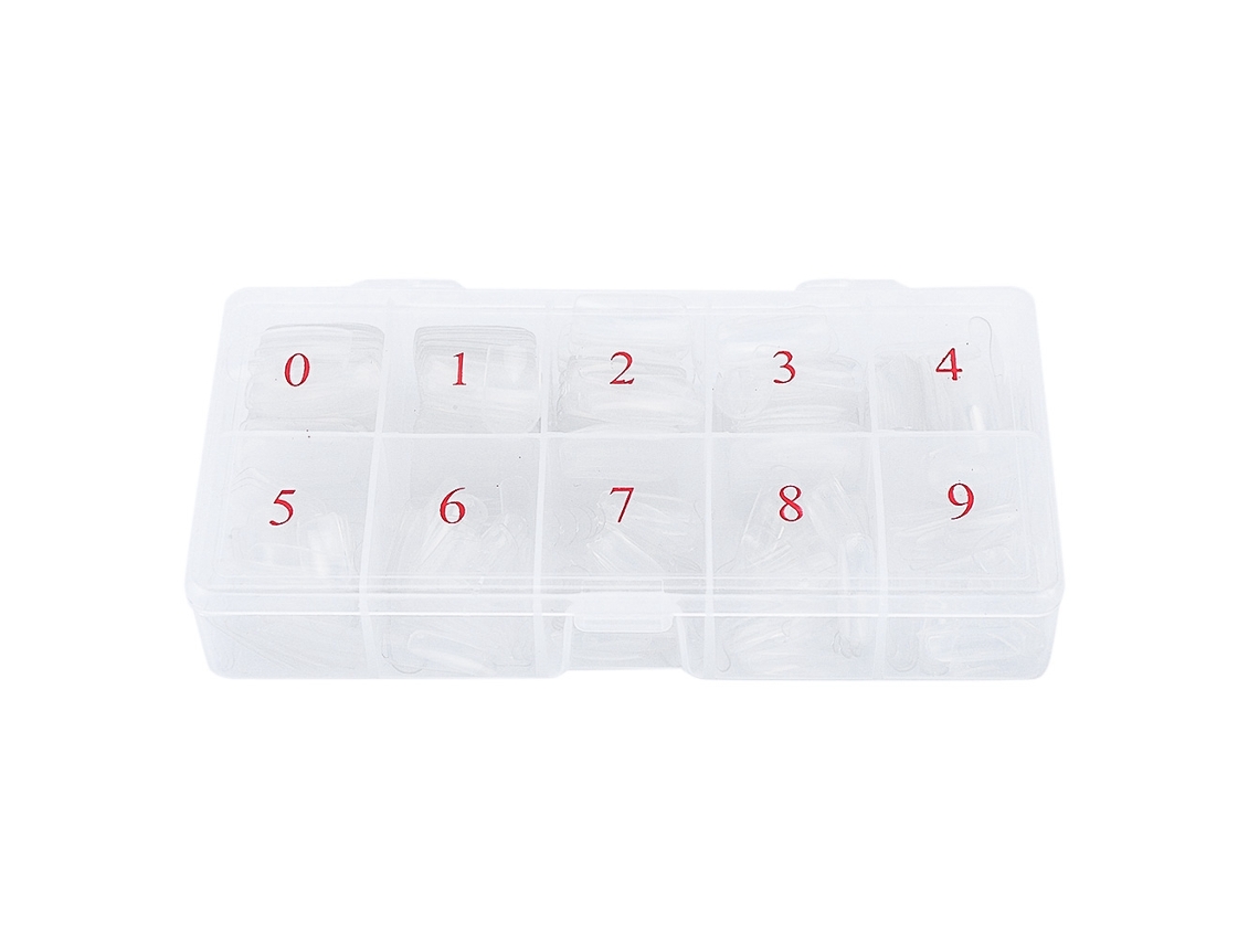 500 Unhas Postiças Transparentes de Plástico para Prática de Gel UV - Ferramenta de Manicure