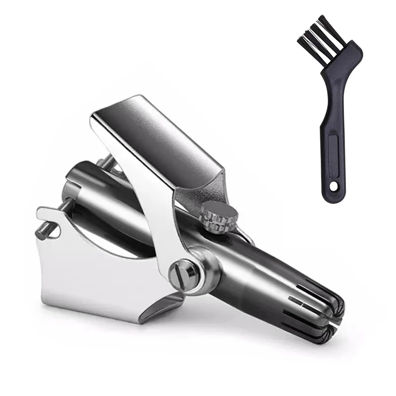 Novo Aparador de Pelos do Nariz Masculino, Manual em Aço Inoxidável, com Lâmina. MDUG
