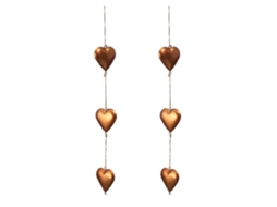 Pingente De Coração De Metal Dourado Decorativo Para Pendurar