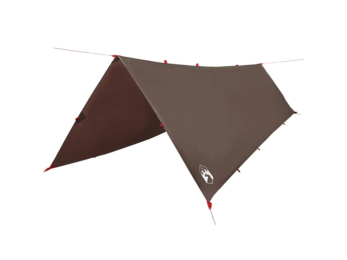 vidaXL Lona de campismo 506x306 cm impermeável castanho