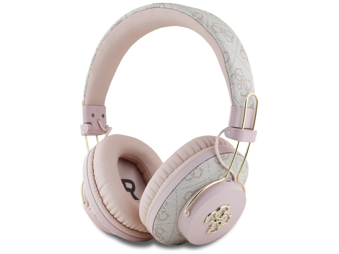 Fones De Ouvido Supra-auriculares Sem Fio Guess Para Telefones Bluetooth Com Logotipo Metálico Encapado