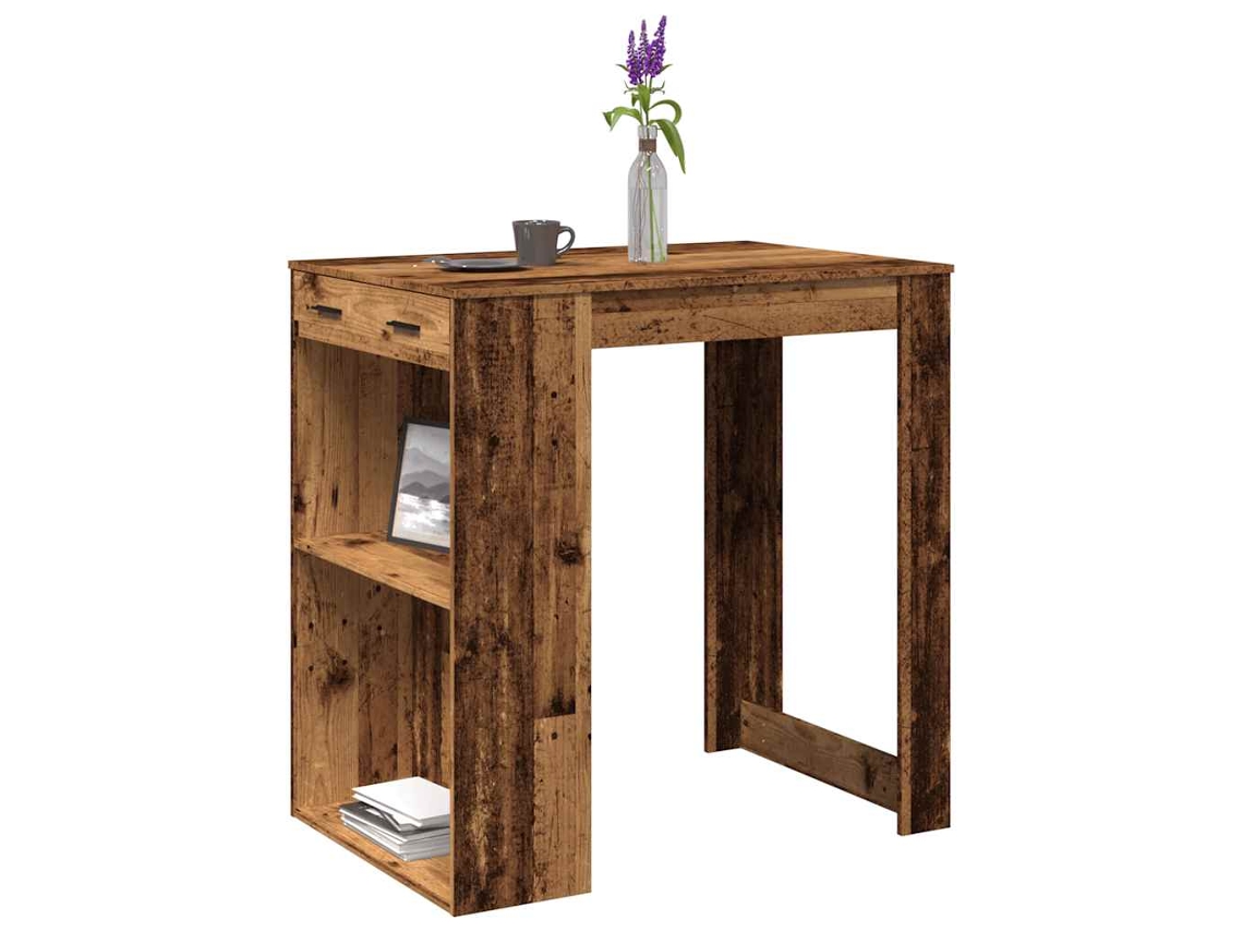 Vidaxl Mesa De Bar 102x70x103,5 Cm Derivados De Madeira Madeira Velha
