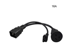 Adaptador C20 Macho Para C5 Au Fêmea, 3 Pinos, 16a, Cabo Em Y