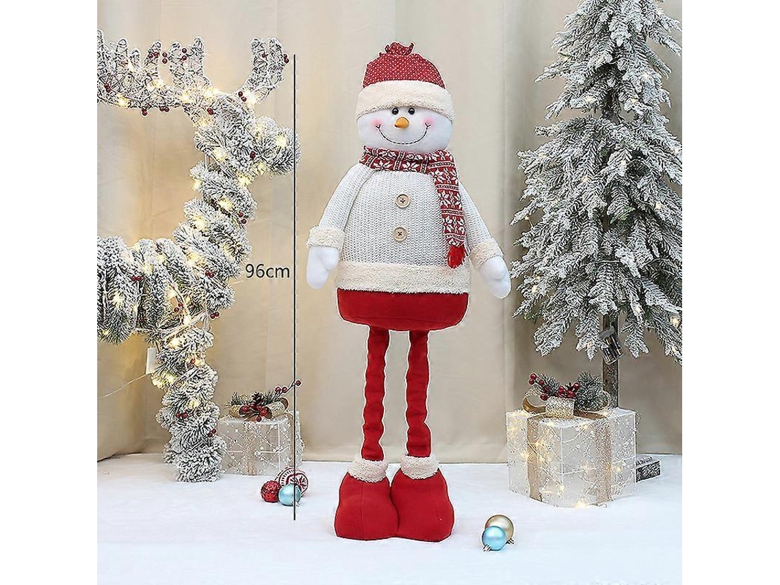 Decorações De Natal: Bonecos De Papai Noel E Boneco De Neve De Tricô Com Pernas Flexíveis Para Decoração E Presentes