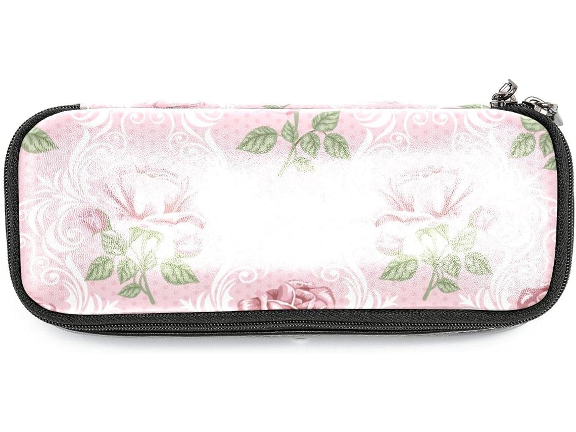 Conjunto grande de lápis e marcadores com estampa retrô de flores e rosas, ideal para escola, mesa de trabalho, adultos, meninas e crianças.