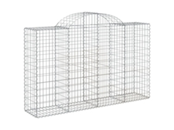 Gabion Basket, Gabion Baskets Vidaxl Prateado Ferro (200 X 50 X 120/140 Cm)