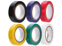 Fita Isolante De Pvc Multicolorida Para Fiação Elétrica, 6 Rolos, 15mm X 10m, Para Uso Na Construção Civil, Indústria