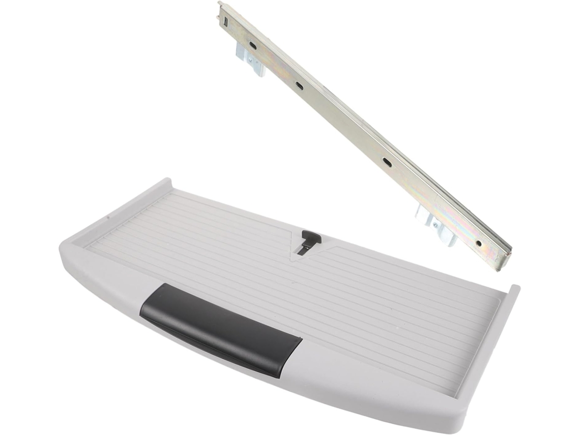 Bandeja De Teclado Ajustável Com Gaveta Deslizante Para Instalação Sob A Mesa, Feita Em Abs E Com Design Que Economiza