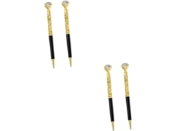 Conjunto de 4 Pacote com 1 Canetas Esferográficas Amosfun em Metal Ponta Cristal, Brilhantes para Escritório e