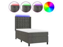 Box Spring Bed, Box Spring Beds Vidaxl Cinzeto Veludo (90 X 190 Cm)