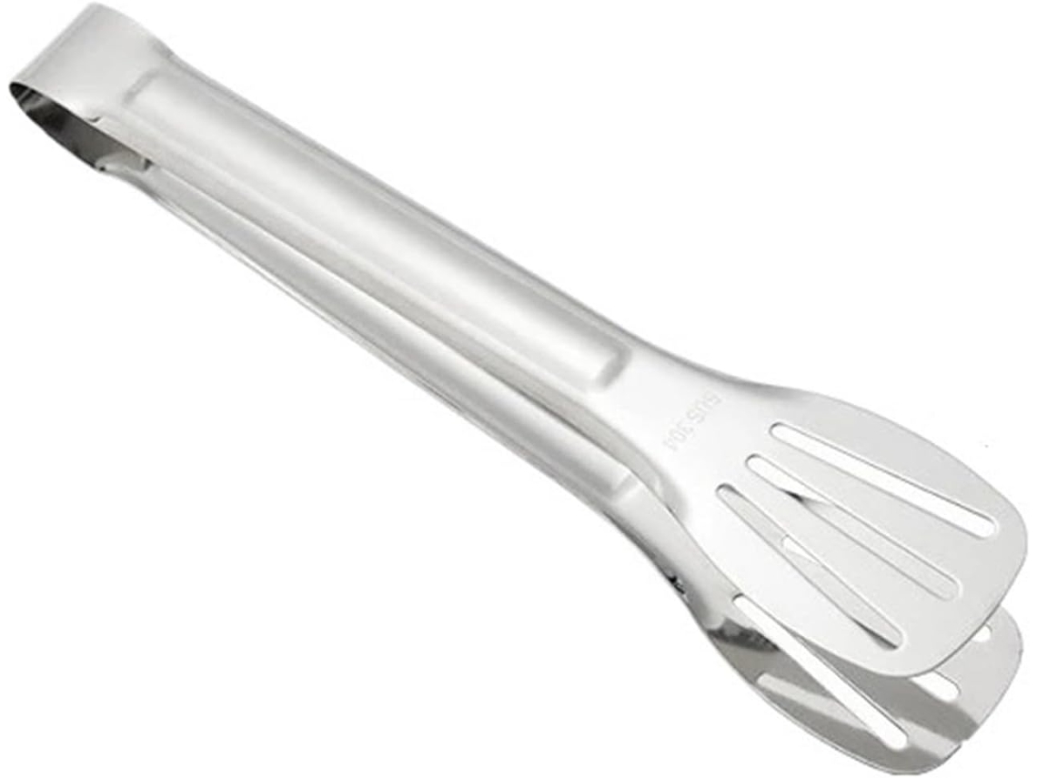 Pinça Longa De Aço Inoxidável Para Churrasco – Ideal Servir Carne, Salada E Bife 23cm