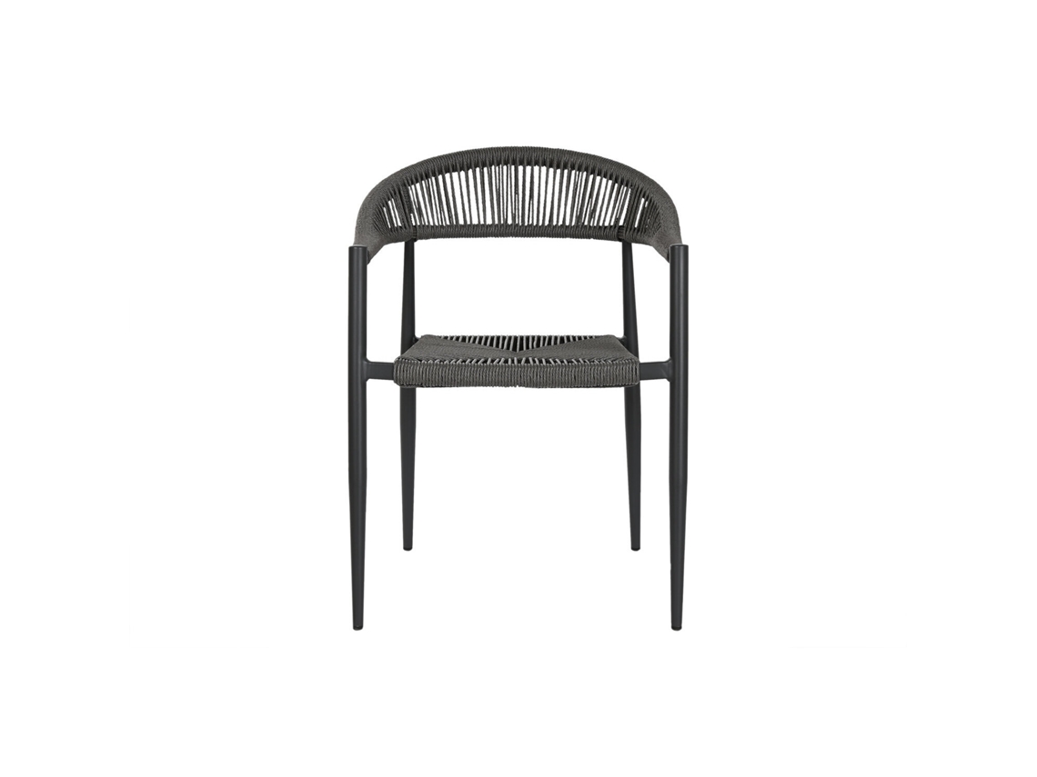 Cadeira de Alumínio com Rattan Preto ALEXANDRA HOUSE LIVING (56x60x78cm)