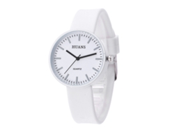 Reloj Para Niños Simple Cute De Cuero Silicona Con Movimiento De Cuarzo (blanco)