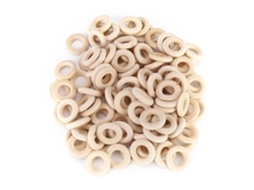 Mali 100pcs Anéis de Madeira Natural 25mm para Dentição Bebê Acessórios Diy Artesanato