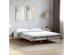Vidaxl Estrutura De Cama 140x200 Cm Derivados De Madeira/metal