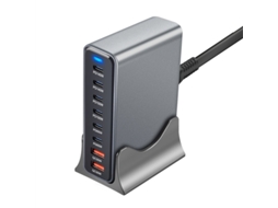 Gan Tech Bakeey Ymx-670w Carregador Usb Pd De 8 Portas (2 Usb-a 6 Usb-c) Com Carregamento Rápido Pd Qc