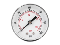 Manômetro De 50 Mm Para Ar, Água, Óleo E Gás, 0, 300 Psi(0, 20 Bar)