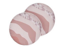 Conjunto De 2 Almofadas De Exterior Beliani Campei De Poliéster Rosa 40x40x10
