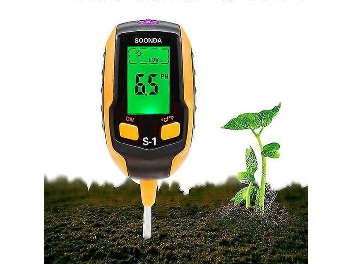 Medidor De Ph Do Solo 4 Em 1, Testador Solo, Termômetro Digital Umidade Para Plantas, Vasos Jardins E Gramados. Aquaforge