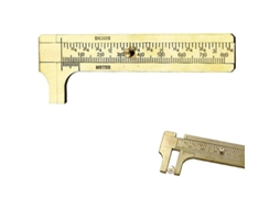 Paquímetro, Mini, Latão, Escala Dupla, Medições De Precisão De Dimensões Externas, 80 Mm