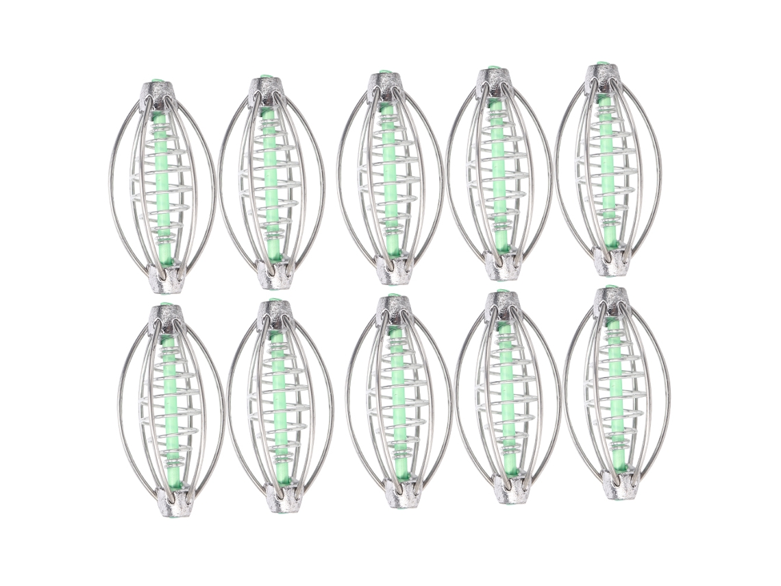10 Pcs Isca de Pesca com Mola de Aço Inoxidável | S/MARCA