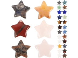 Conjunto 30 Pedras Naturais Formato Estrela Decoração Escritório Superfície Material Pedra Quarto Aleatória GOKOCO