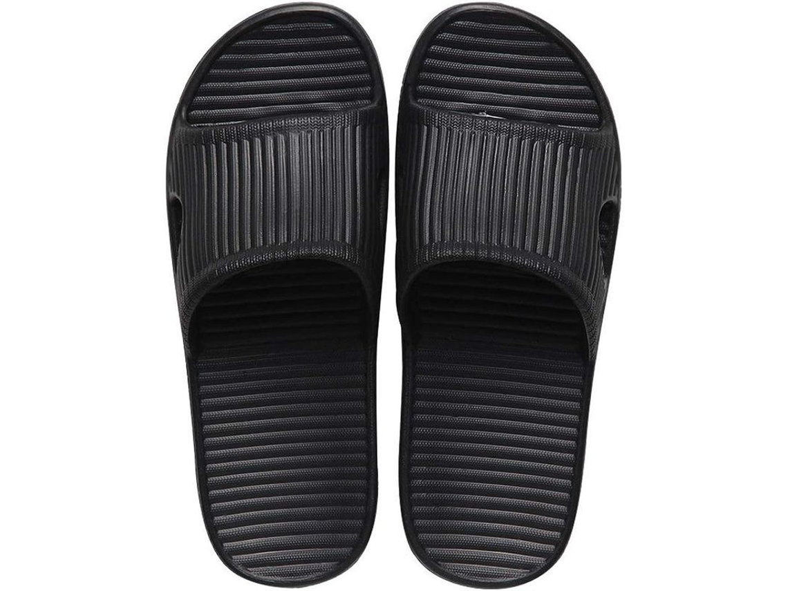 Chinelas Deslizantes Unissex Eva Preto Claro