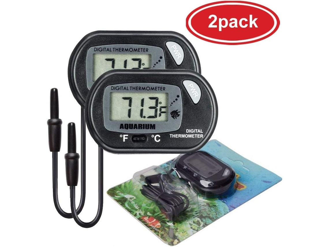 Termômetro de Aquário Digital Lcd 2 Peças Temperatura de Aquário de Água