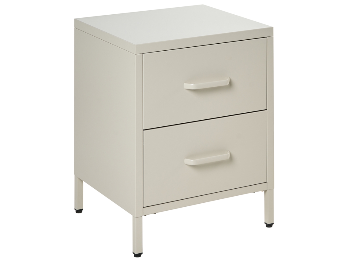 Mesilla De Estilo Industrial Beliani Malavi De Acero Beige 43x40x55