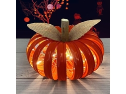 Decoração de abóbora iluminada para o Halloween, funciona a bateria, decoração de outono.