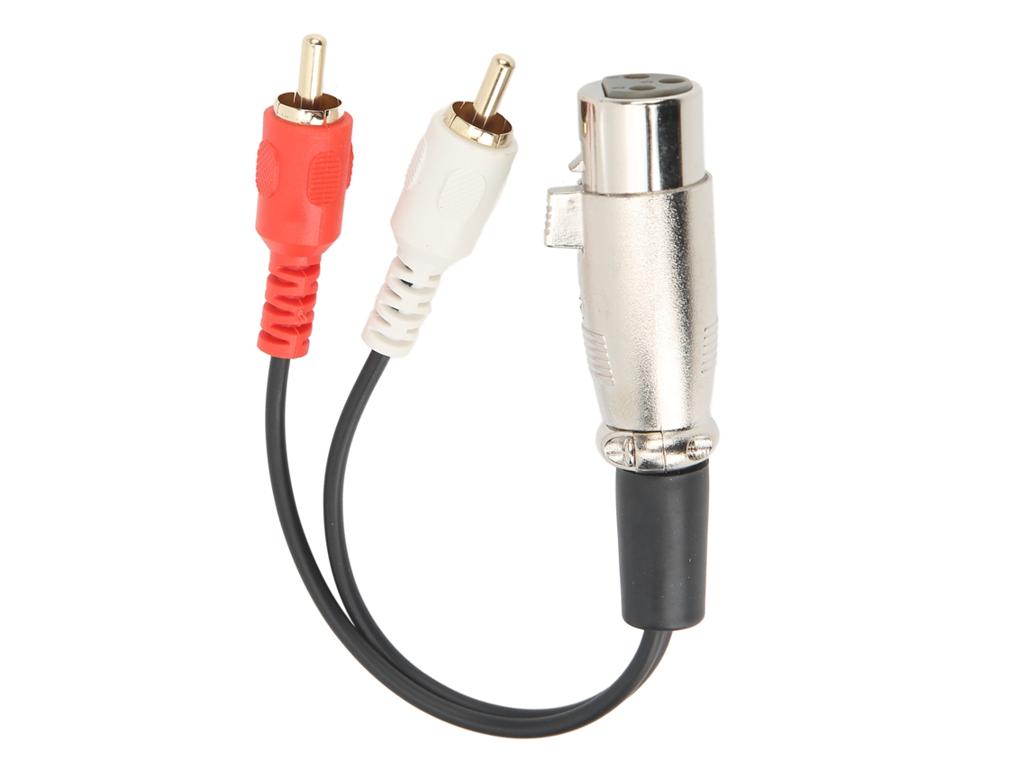 Xlr Female To 2rca Cable Left And Right Sound Lotus Head Sound Cable Converter For Speaker Microphone 5.9in LAXISCREED
