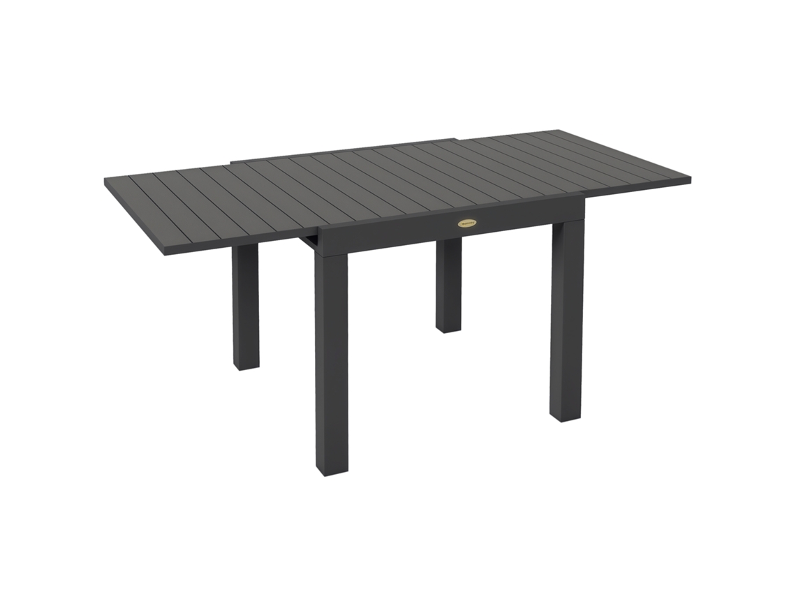 Mesa de jardim resistente ao clima, 162x80x75cm cinza S/MARCA