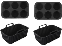 Conjunto De Formas De Silicone Para Assar, Utensílio Retangular Multiuso Para Bolos, Pudins, Forma D Gokoco