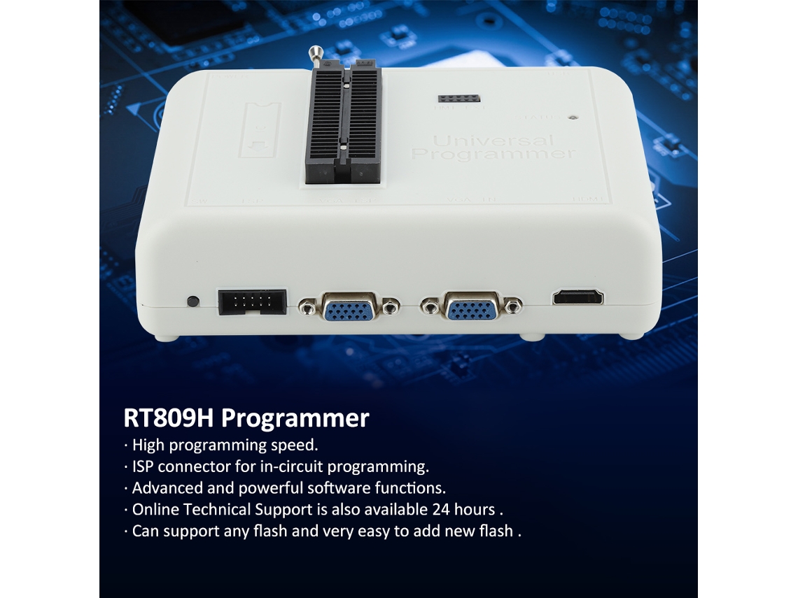 Laxiscreed Rt809h Programador De Flash Com Adaptador E Cabo Para Emmc E Nand