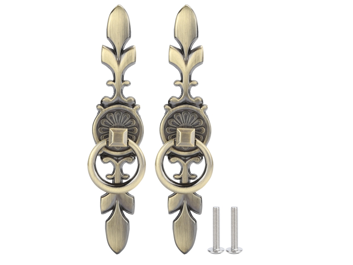 Alças De Anel Redondo Bronze Antigo Grande 2 Conjuntos