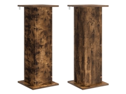 Conjunto 2 Suporte Moderno Para Plantas Vidaxl Castanho Derivados De Madeira (30,5 X 30 X 80,5 Cm)