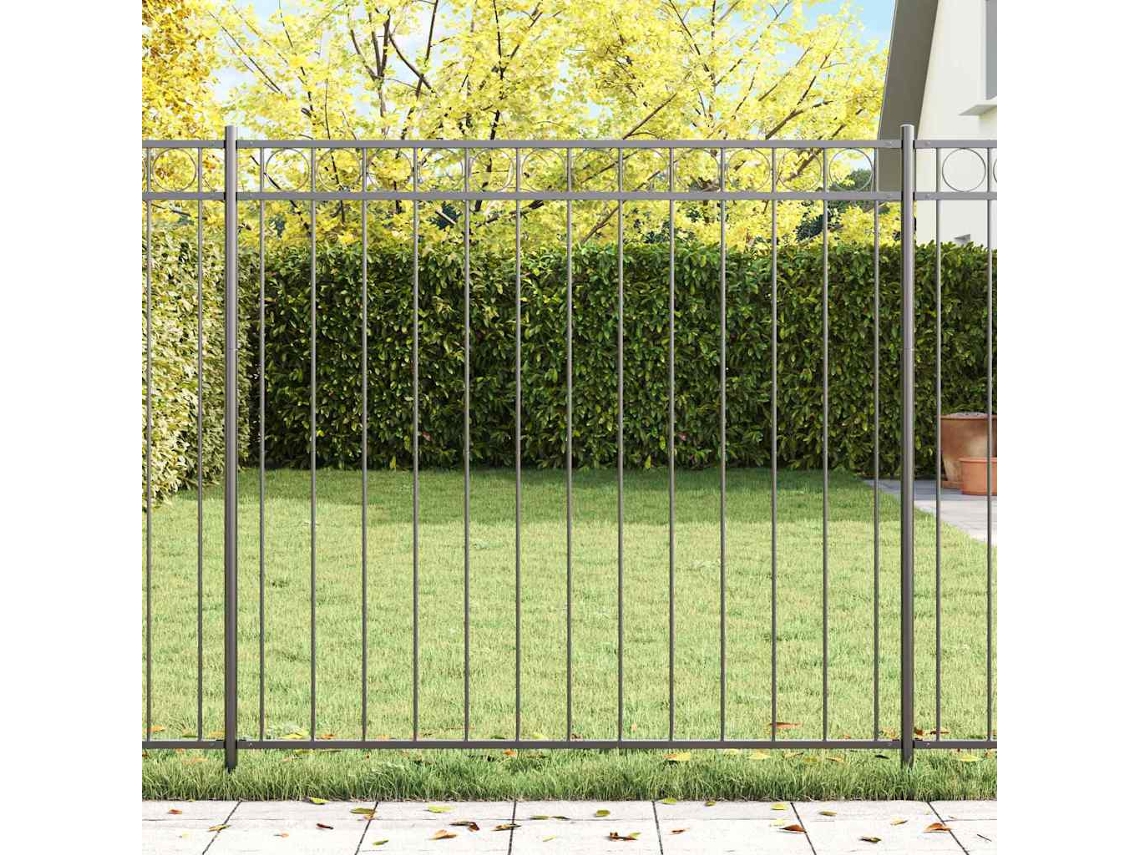Vidaxl Elemento De Cerca Assen 170 X 120 Cm Aço Cinzeto